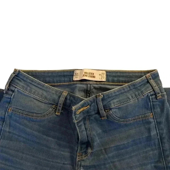 Hollister Curvy Low-Rise Medium Wash Super Skinny Jeans, SZ 27, Color Blue - Picture 3 of 4